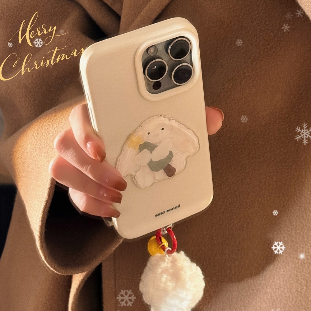 กระต่ายต้นคริสต์มาสเหมาะสําหรับเคสโทรศัพท์ IPhone 16 Apple 15/13/14 Pro Max/12 จี้ตุ๊กตาแบบนิ่ม