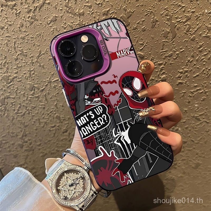 เคสโทรศัพท์มือถือสีแดงสไปเดอร์แมน16/15PROMAX iphone14/13/12/11กันกระแทก XR นุ่ม6/7P XL24