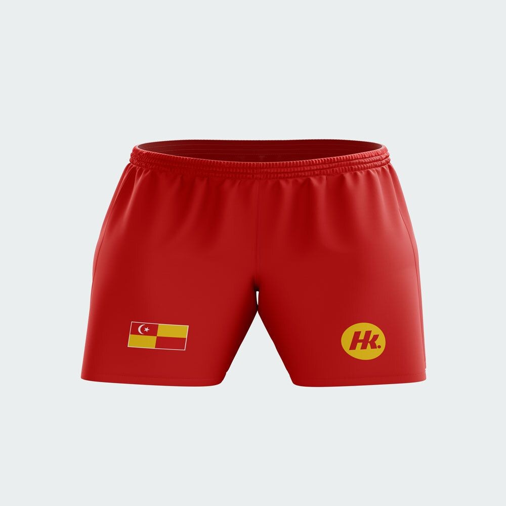 SELANGOR กางเกงขาสั้นผู้ชายพิเศษ RUGBY สีแดง