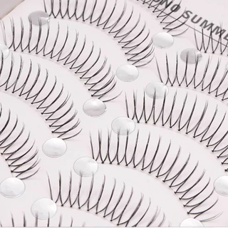 🔥🔥🔥【ส่งสินค้าใน 24 ชั่วโมง】ขนตาปลอมรูป U จำนวน ก้านใส สไตล์เกาหลี ลุคมังงะ ดูเป็นธรรมชาติ ใช้ซ้ำได้ ใส่ประจำวัน