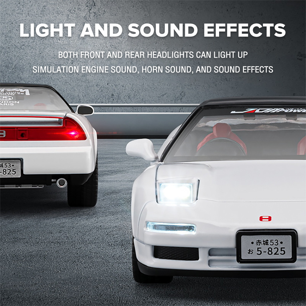 Klt 1:22 Honda NSX Supercar โมเดลรถเหล็กรถโลหะผสมของเล่นของขวัญสําหรับเด็กเด็กผู้หญิง
