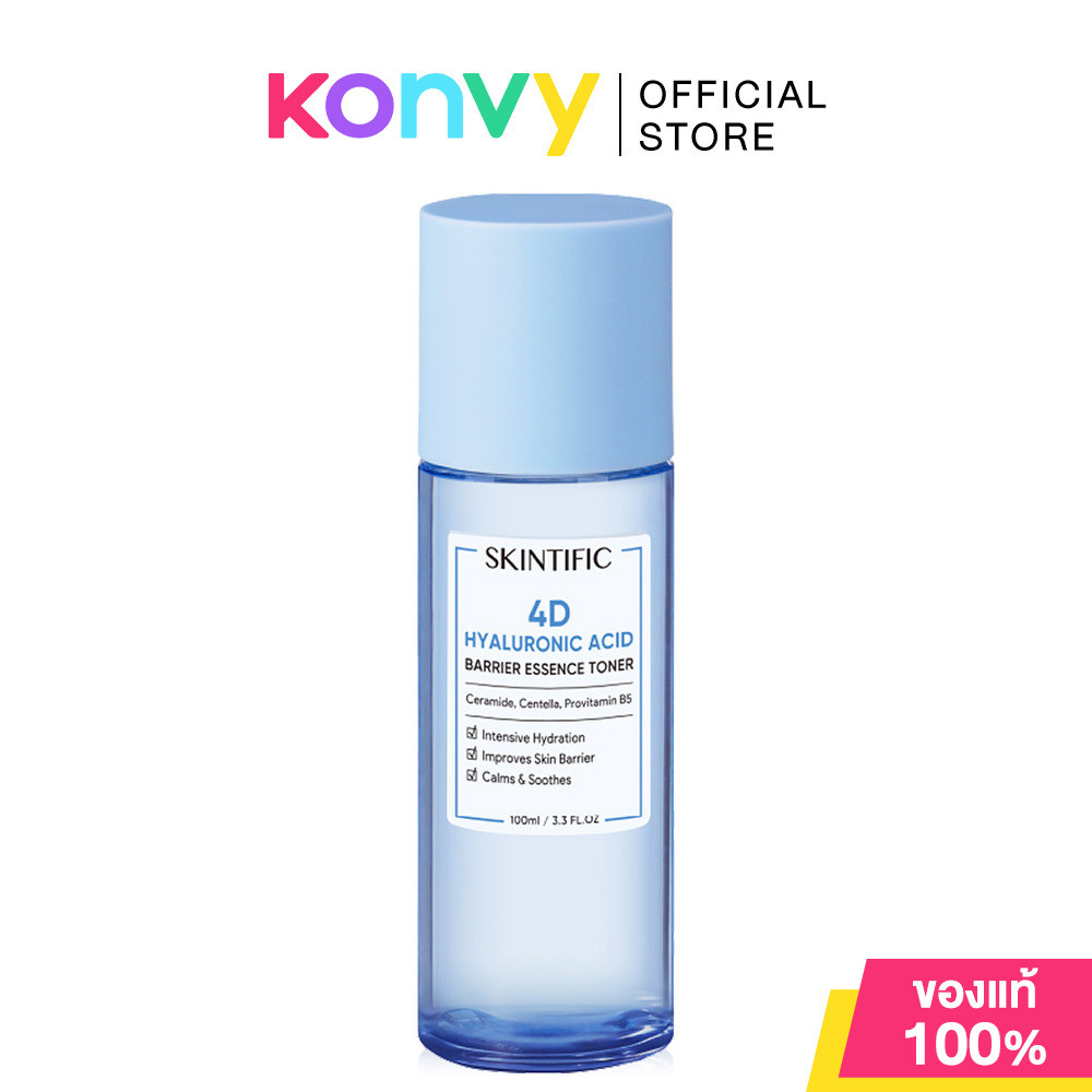 SKINTIFIC 4D Hyaluronic Acid Barrier Essence Toner 100ml โทนเนอร์เอสเซนส์.
