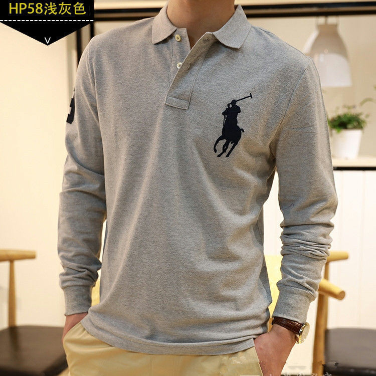 2024 สไตล์ใหม่ผู้ชายสีดําเสื้อโปโลแขนยาวด้านบนปกเสื้อยืดสีทึบธุรกิจสบายๆฤดูใบไม้ร่วง จุดต่ําสุด เสื้อผู้ชายด้านบน [คลังสินค้าพร้อม] ราคา ถูกที่สุด ดีลบีเคเค แกลเลอรีภาพที่ 6