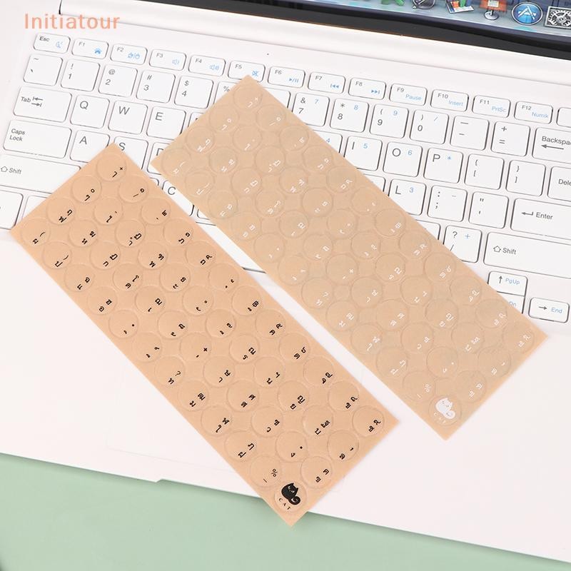 [Initiatour] สติ๊กเกอร์ใสทรงกลม PC Desktop Keyboard Matte Sticker Thai Full Keyboard