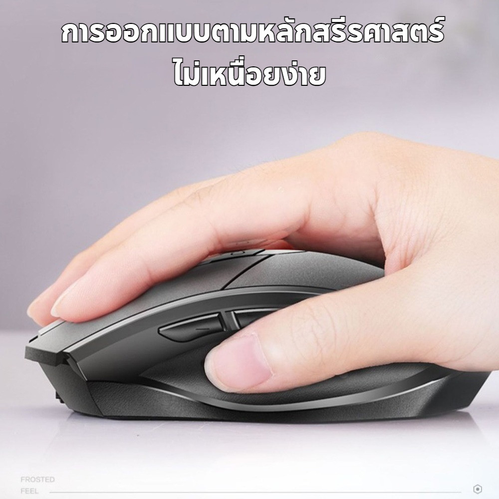เมาส์ไร้สายชาร์จ 2.4G INPHIC PM-6 Office Mute สำหรับ PC แล็ปท็อป แท็บเล็ต และโทรศัพท์มือถือ รูปที่ 5
