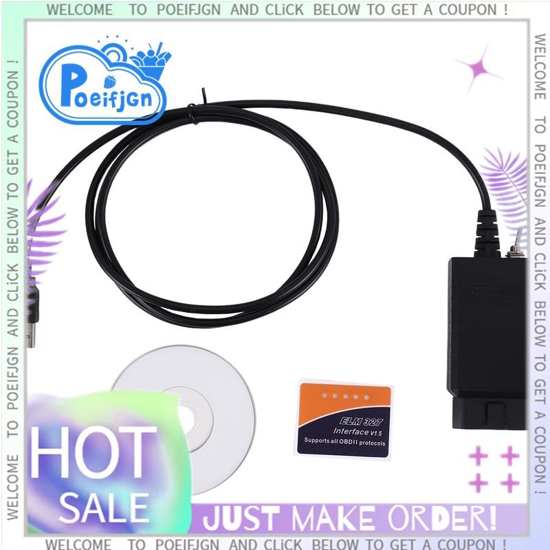 ELM327 USB 25K80 FT232RL สําหรับ Ford FoCCCus สายพร้อมสวิตช์แปรงซ่อน OBD2 เครื่องสแกนเนอร์วินิจฉัย