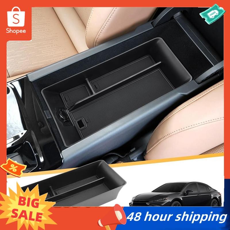พร้อมสต็อกคอนโซลกลาง Organizer ที่วางแขนกล่องเก็บถาดสําหรับ Toyota Camry LE/SE/XLE/XSE 2024 2025 อุปกรณ์เสริม