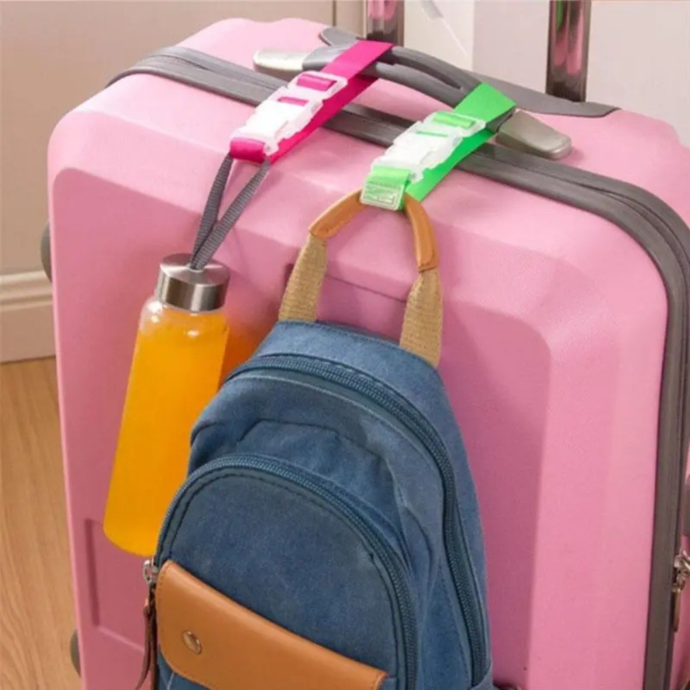 สายรัดกระเป๋าเดินทางแบบพกพาคงที่พร้อมหัวเข็มขัดที่วางจําหน่ายสายรัดกระเป๋าเดินทางแบบปรับได้หัวเข็มขัดแขวนภายนอกสายผูก - รูปที่ 2