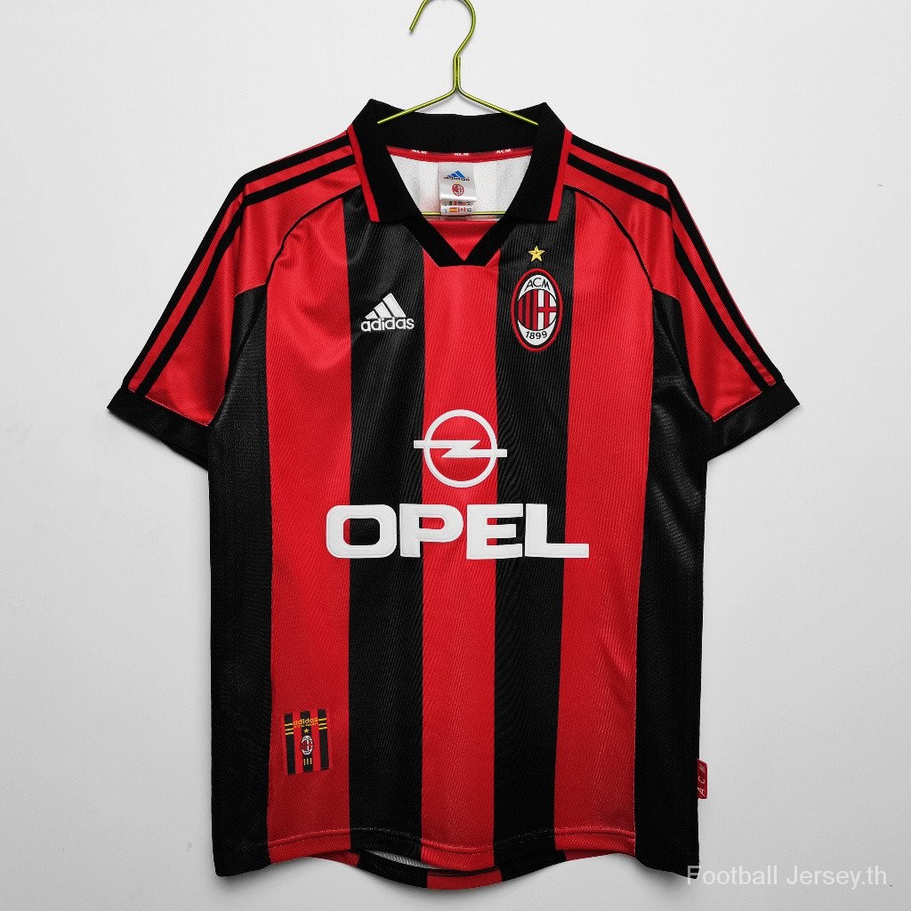 [Retro AAA ]# AC Milan 98-99 Home Retro เสื้อฟุตบอลฟุตบอล # Shevchenko # Maldini vqwz