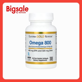 California Gold Nutrition, Omega 800 สติกเกอร์แบบเก่า EXp 08…