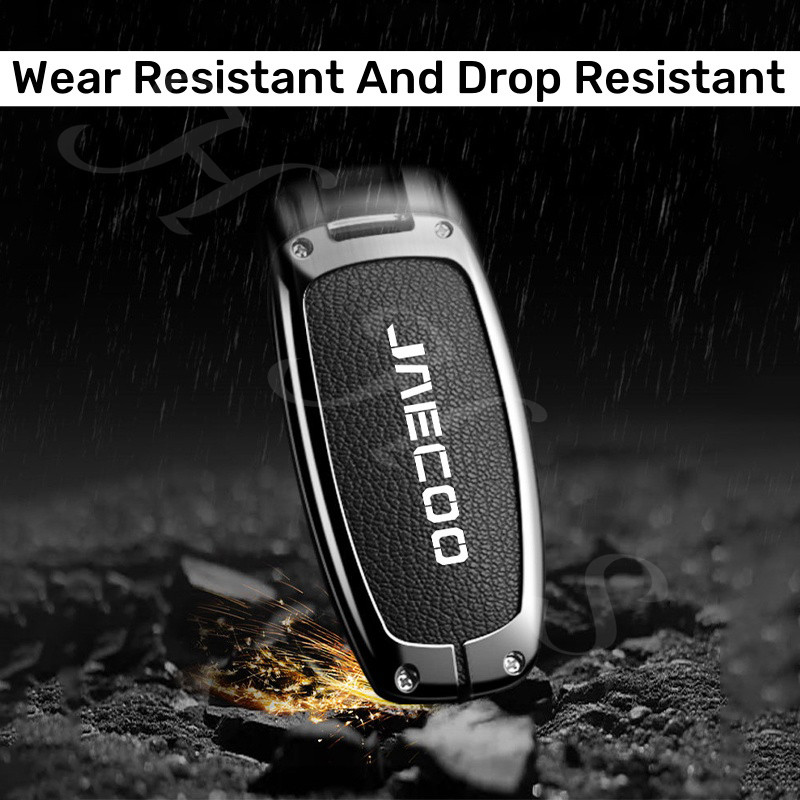 Jaecoo J7 ฝาครอบกุญแจรถหนัง ปลอกกุญแจรถ ฝาครอบกุญแจโลหะผสมสังกะสี เคสป้องกันสมาร์ทคีย์ เคสกุญแจรถยนต์ พวงกุญแจรถยนต์ พวงกุญแจ อุปกรณ์เสริมรถยนต์ - รูปที่ 4