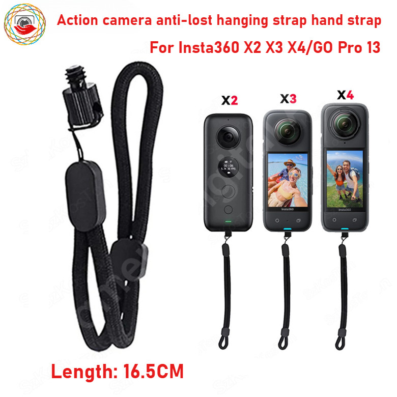 สายคล้องมือห้อยป้องกันการสูญหายเหมาะสําหรับ Insta360 X2 X3 X4 GO Pro 13 อุปกรณ์เสริมสําหรับกล้อง