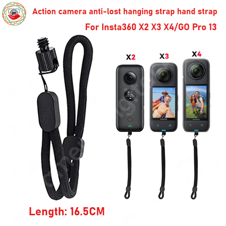 สายคล้องมือห้อยป้องกันการสูญหายเหมาะสําหรับ Insta360 X2 X3 X4 GO Pro 13 อุปกรณ์เสริมสําหรับกล้อง