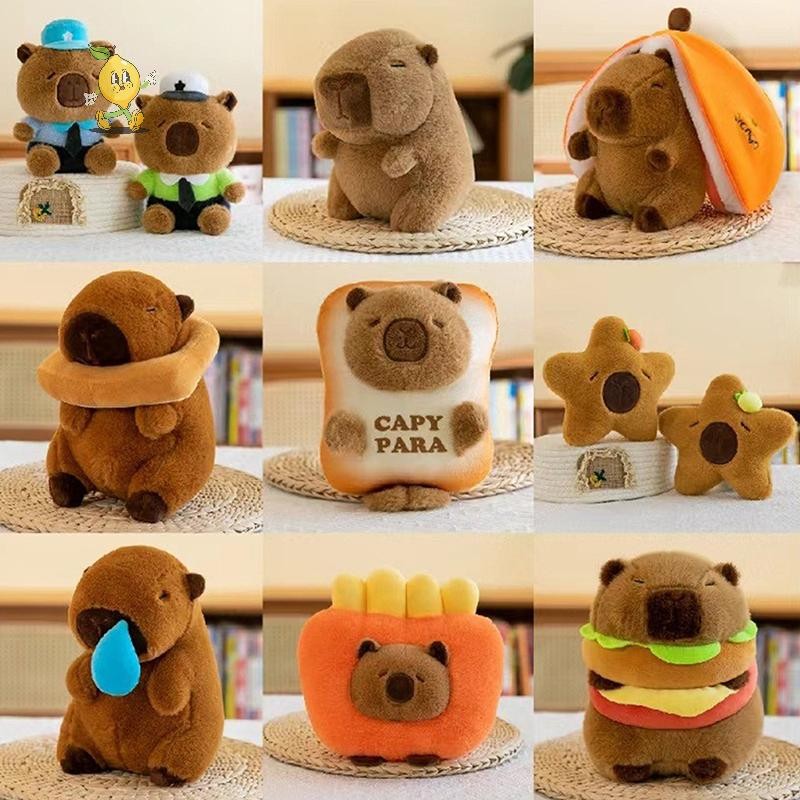 [mozh] 20-25 ซม.Cross-dressing Capybaraของเล่นตุ๊กตาตุ๊กตาสัตว์จําลองตุ๊กตาน่ารักการ์ตูนน่ารักตกแต่งบ้านสําหรับสาวของขวัญ [TH]