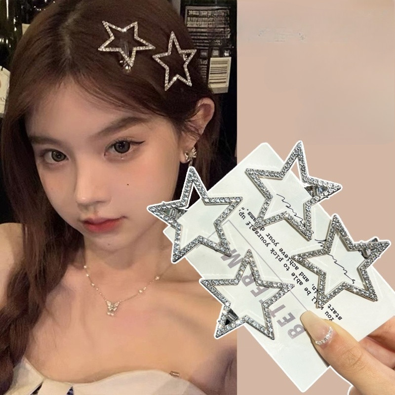 แฟชั่น Bling Zircon Silver Star Hairpin Bangs คลิปเจ้าหญิง Headwear เครื่องประดับผม ราคา ถูกที่สุด ดีลบีเคเค รูปภาพหลัก