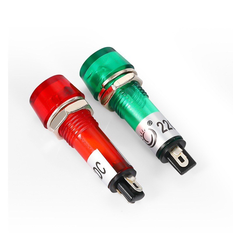 XD10-3 6V AC/DC สีแดง เขียว เหลือง 10mm 12V 24V 220V หลอดตู้คอนโทรล