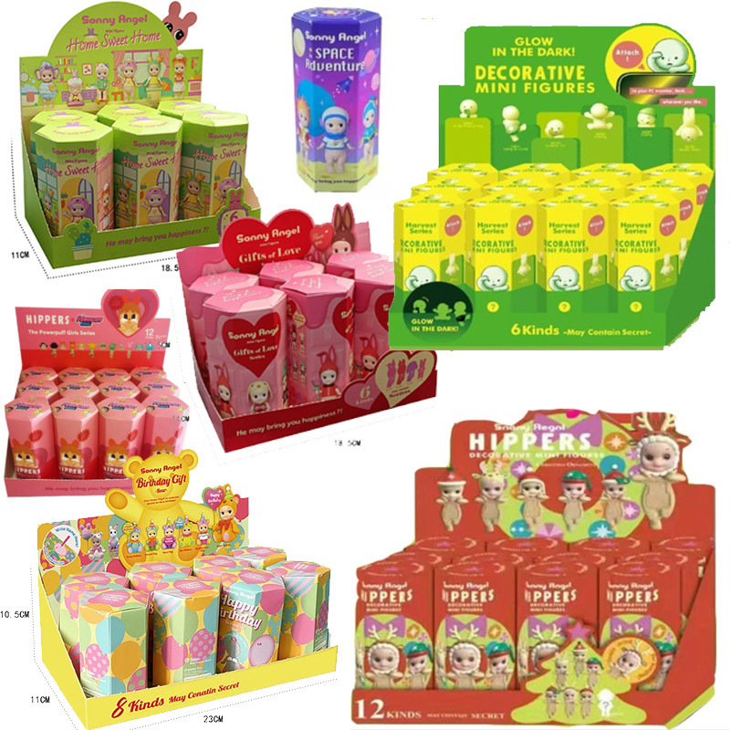 Sonny Angel Blind Box Animal Series Smiski Hippers/ Powerpuff Girls / Labubu/ Mofusand Cats / Moo Deng Hippo Blindbox