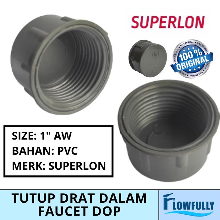 1 นิ้ว Superlon Pvc Faucet Inner Thread Cap 1" Dim Thread Cap