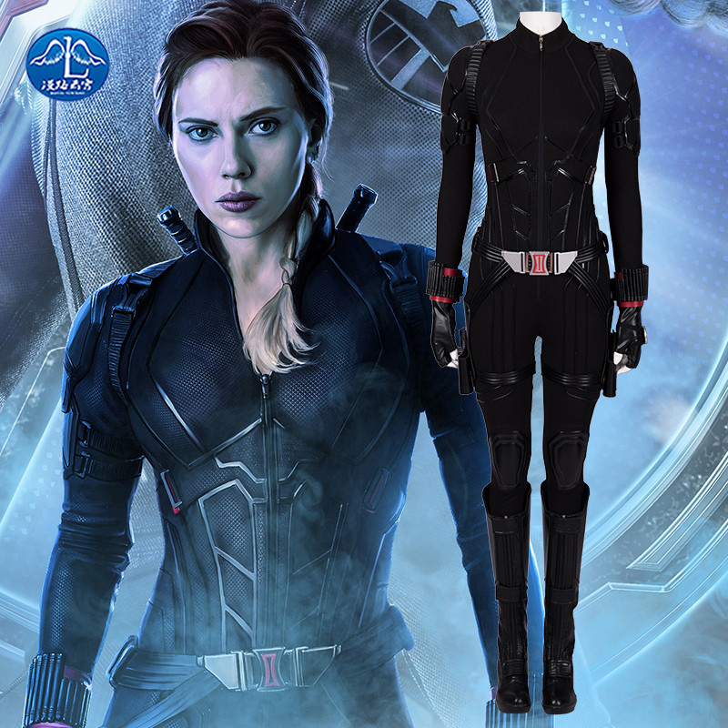 Endgame Black Widow เครื่องแต่งกาย Natasha Romanoff Jumpsuit ชุดคอสเพลย์