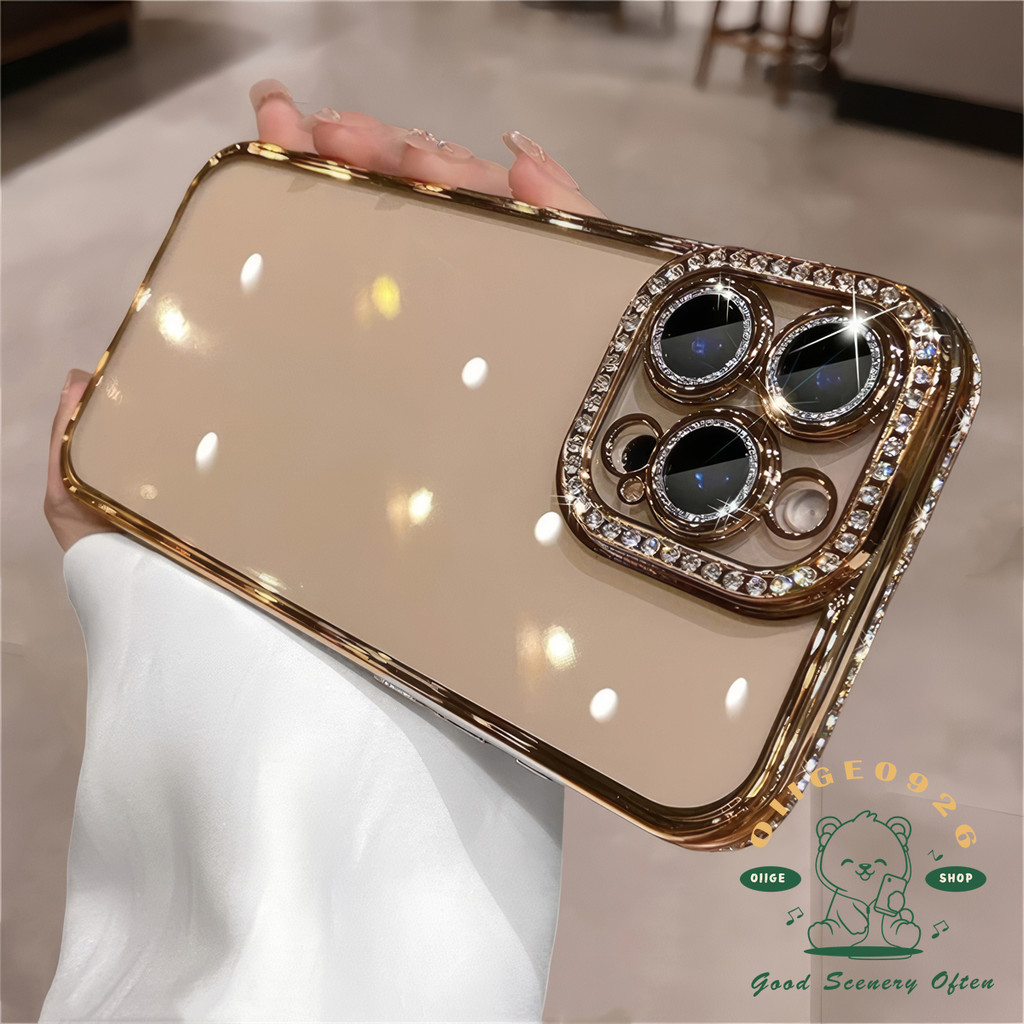 เคส iphone16 Diamond Anti drop ชุบเคสโทรศัพท์ iphone16 Pro MAX 15 14 13 12 11 XR XS MAX เคสสําหรับ iPhone เคสซิลิโคนนิ่ม TPU กันกระแทก
