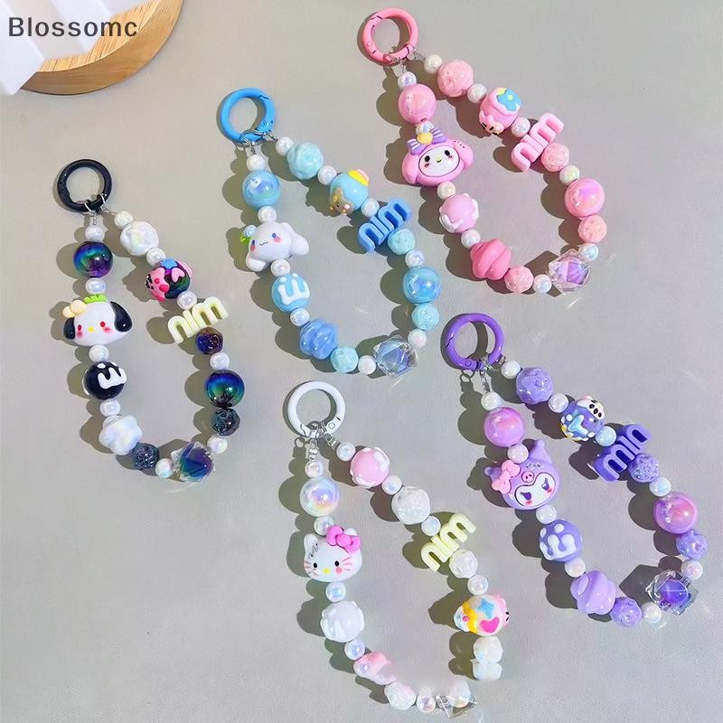 Blossomc การ์ตูนลูกปัดโทรศัพท์ Charm สายคล้องผู้หญิงเครื่องประดับโทรศัพท์ลูกปัดจี้ตกแต่งใหม่
