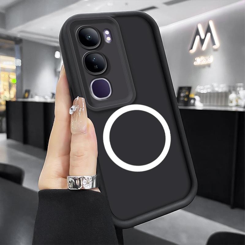 เคสโทรศัพท์สําหรับ Vivo Y19S V2419 2024 Y 19S แพ็คเกจเต็ม Anti Drop ซิลิโคนอ่อนนุ่มปกป้องฝาหลังพร้อมชาร์จไร้สายแหวนแม่เหล็กสติกเกอร์