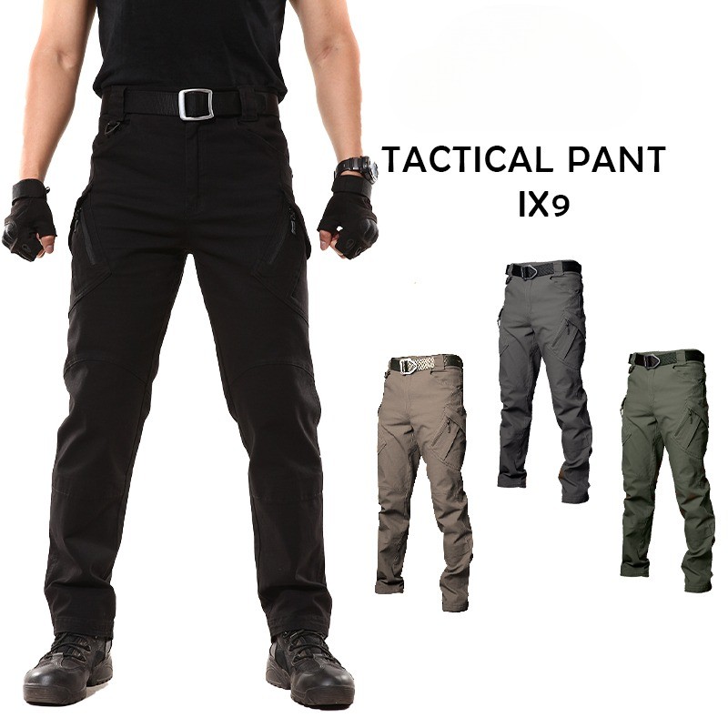 กางเกงยุทธวิธี IX9 สําหรับผู้ชายมีกันน้ําและอเนกประสงค์เหมาะสําหรับการผจญภัยกลางแจ้งและการฝึกอบรม