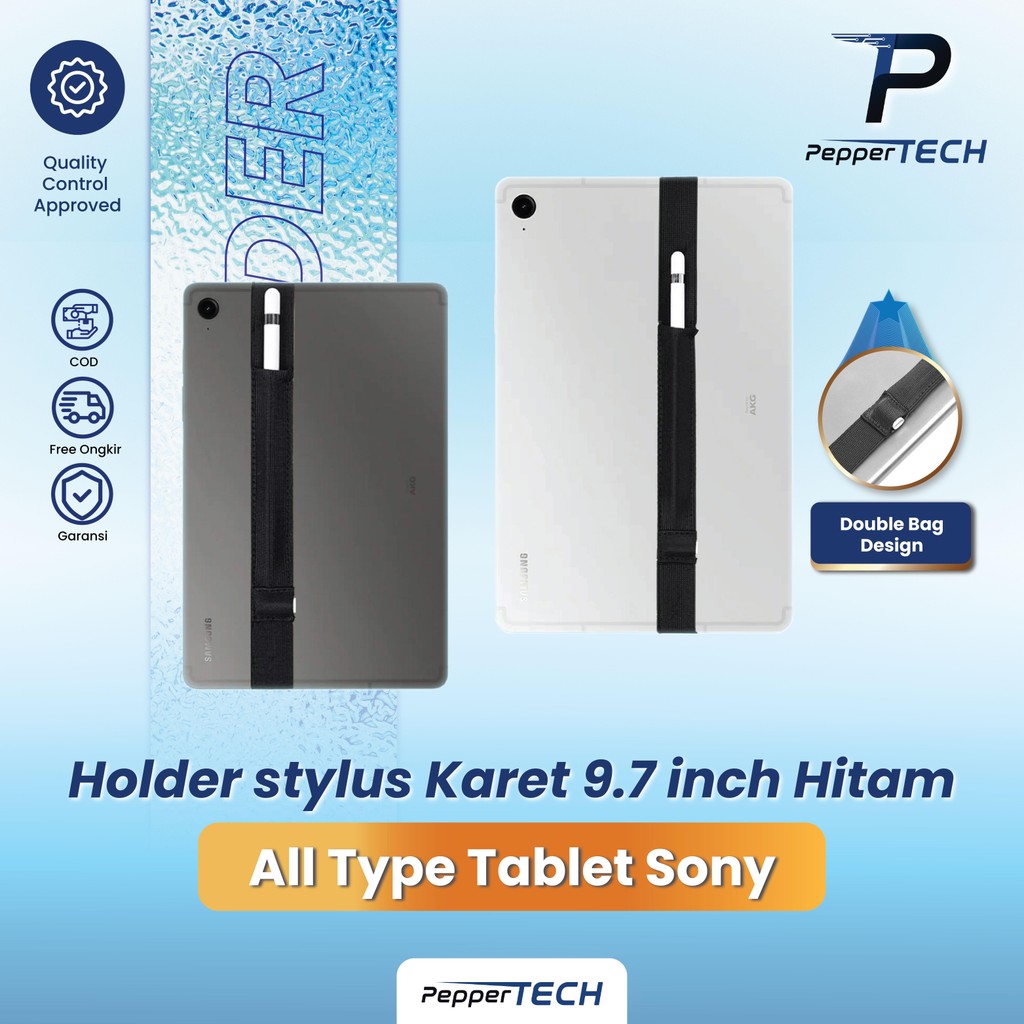 PEPPERTECH - ที่ใส่สไตลัสยางขนาด 9.7 นิ้วสําหรับแท็บเล็ต Z Z2 Z3 Compact Z4 Slot ที่ใส่ปากกาสไตลัส