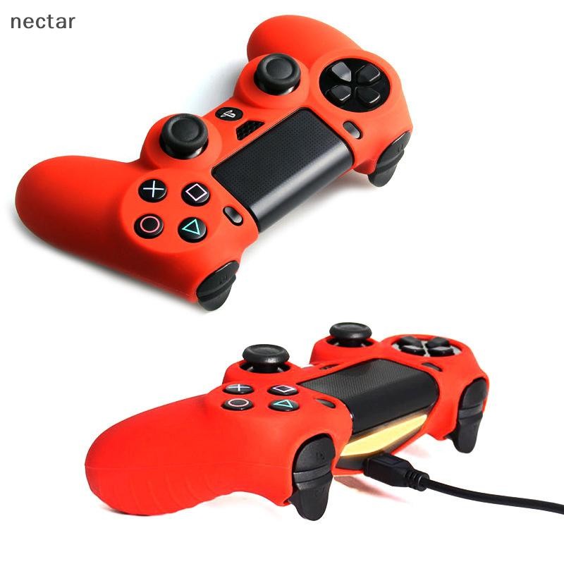 Tar ซิลิโคนอ่อนนุ่มฝาครอบป้องกันสําหรับ Playstation 4 Controller ผิว PS4 Gamepad กรณี Joy Grip Caps N