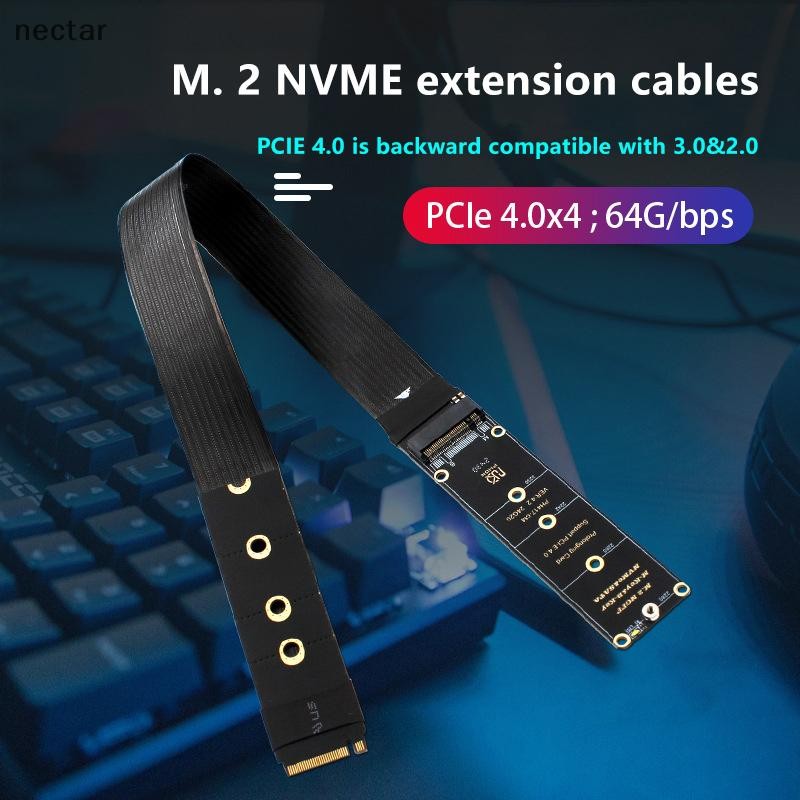 Tar Dual Protocol PCIE4.0 M.2 M Key NVME สายต่อ Riser การ์ด SSD อะแดปเตอร์สําหรับ 2230 2242 2260 2280 M.2 PCI-e / M2 NGFF SATA SSD N