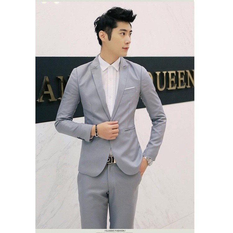 เสื้อสูท เสื้อคลุมผู้ชาย สูทงานแต่ง ใส่ทำงาน รูปที่ 4