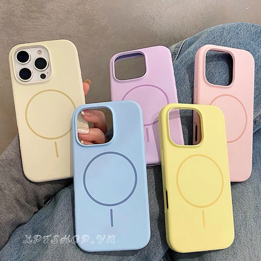 แม่เหล็กซิลิโคนเหลวเคสโทรศัพท์สําหรับ ไอโฟน 17โปรแม็กซ์ 16บวก 15 14 13 12 11 กันกระแทกป้องกันปลอก