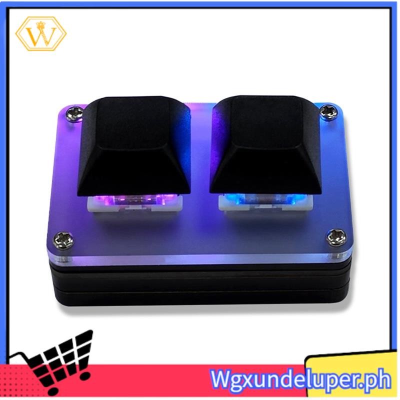 W2-Key Mini Keyboard Copy and Paste Programmable Custom Gaming Mechanical Keyboard พร้อมไฟ RGB