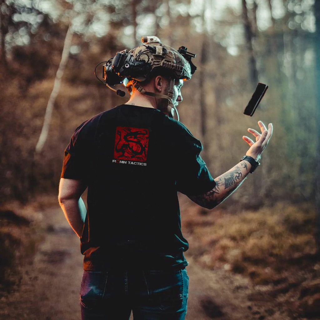 Hardman Club Ronin Tactical Badge เสื้อยืดแขนสั้นคอกลมแฟนทหารสไตล์กีฬา