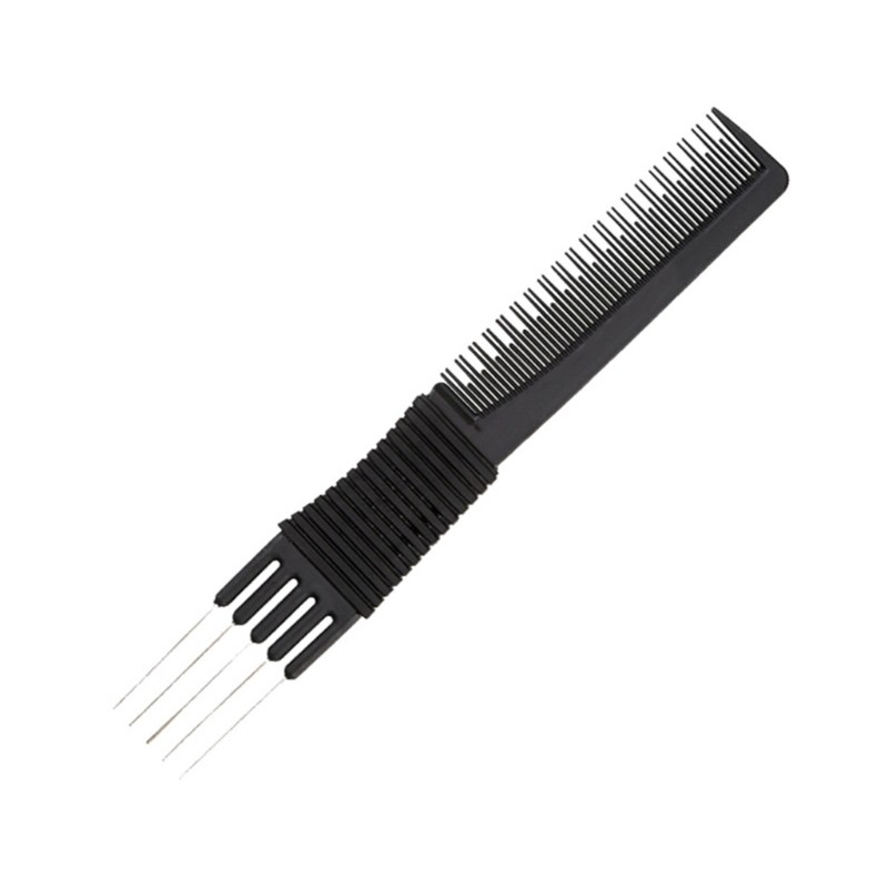 Lu Salon Teasing Lifting Fluffing Comb พร้อมหมุดโลหะสําหรับผู้หญิงหวีทําผม