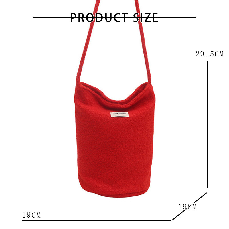 Mousoon New Niche Shoulder Messenger Bag Female Fashion Personality Trend Korean Style Shoulder Bucket Bag