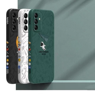 เคส Samsung A14 / A54 / A24 / A34 5G ,สีทึบ Samsung A54 5G/ A34 / A14 Lte / A14 5G ภาพประกอบอวกาศเคสโทรศัพท์นักบินอวกาศ XTKR