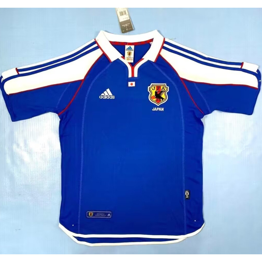 2000 Japan Home Blue Retro Soccer Jersey S-XXL ผู้ใหญ่แขนสั้น Quick Dry Sports Soccer Top AAA