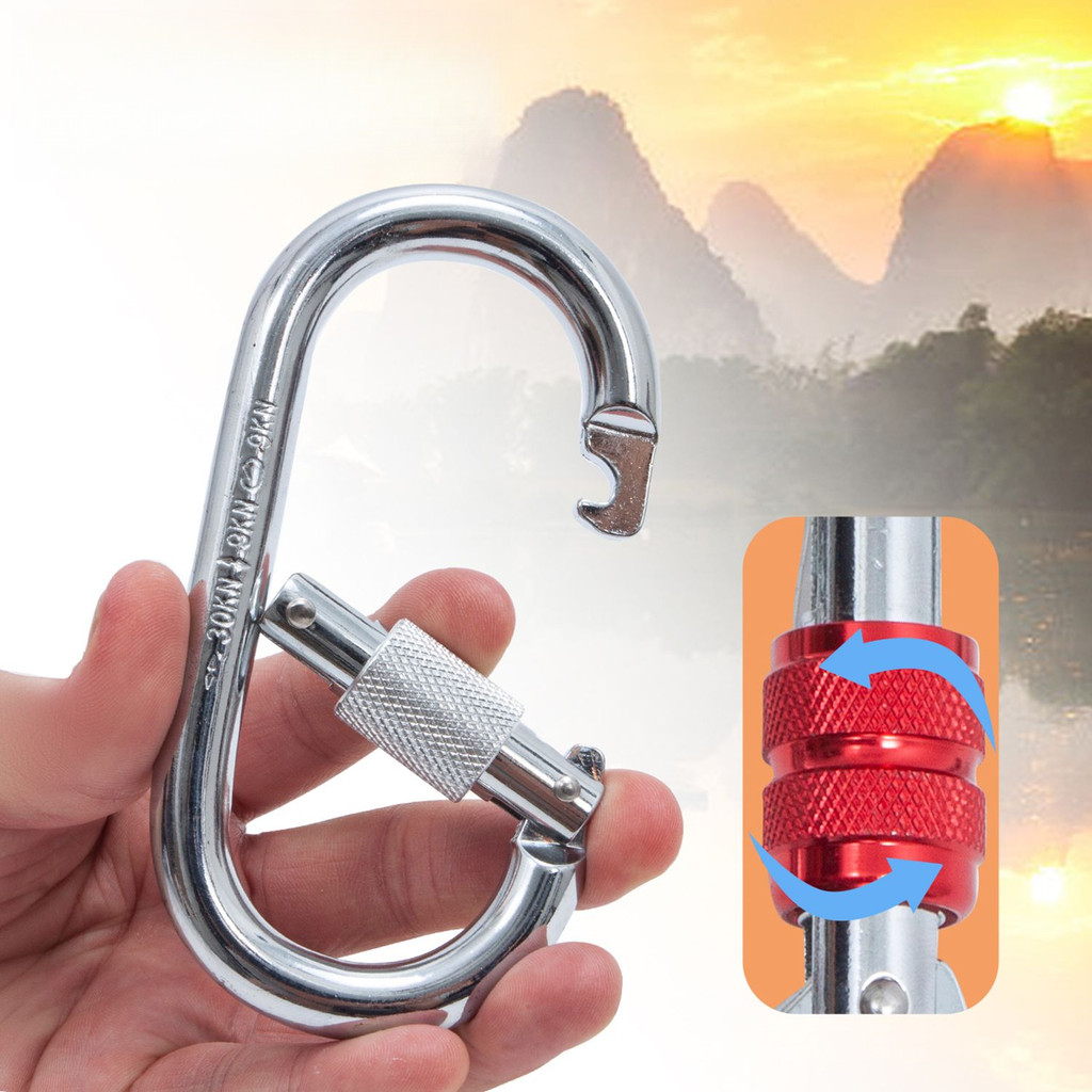 Load-Bearing Hook Connecting Thread Buckle Safety Steel Lock Buckle Climbing Main Lock Outdoor Hook 