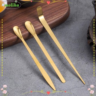 ไม้ชา โมลิฮา ช้อนมัทฉะญี่ปุ่นแบบดั้งเดิมช้อนตักชาใบไม้สแตนเล…