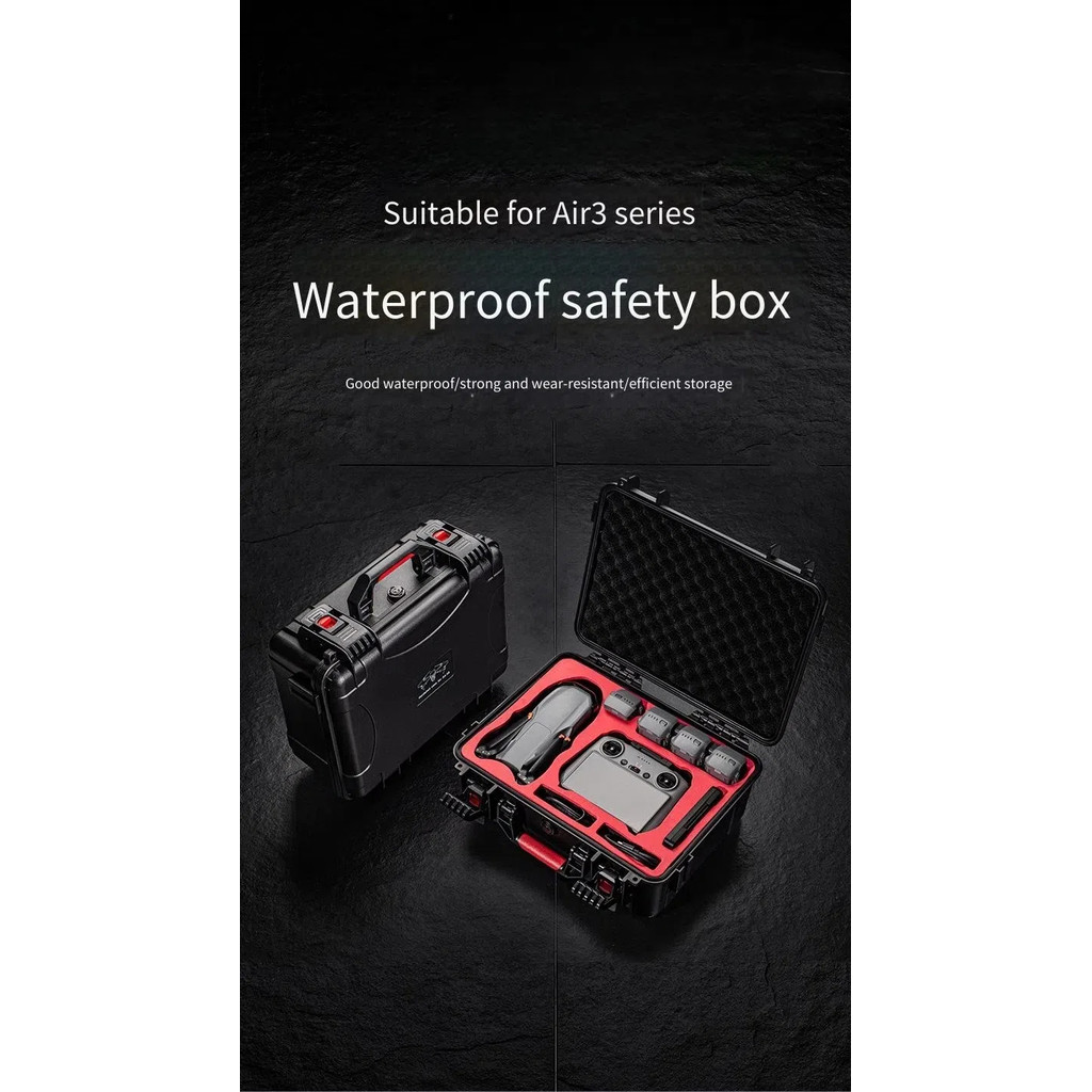 เข้ากันได้กับกล่องเก็บของกันน้ํา DJI Air 3S Fly Combo, เคสป้องกันกลางแจ้งสําหรับอุปกรณ์เสริมโดรน