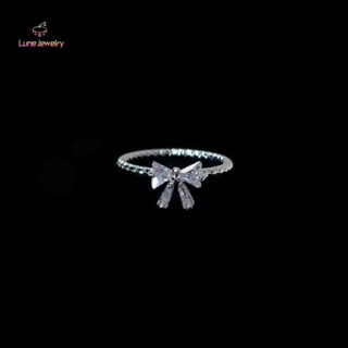 COD💖แหวนโบว์น่ารักสำหรับสาว,แหวนเปิดปรับได้,แหวนนิ้วชี้แบบมั…