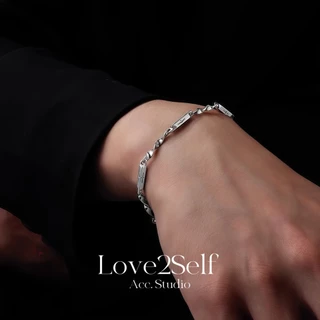 Love2Self S092 Cool สร้อยข้อมือผู้ชายแฟชั่น Non Tarnish Mobius สร้อยข้อมือสแตนเลส Unisex X064
