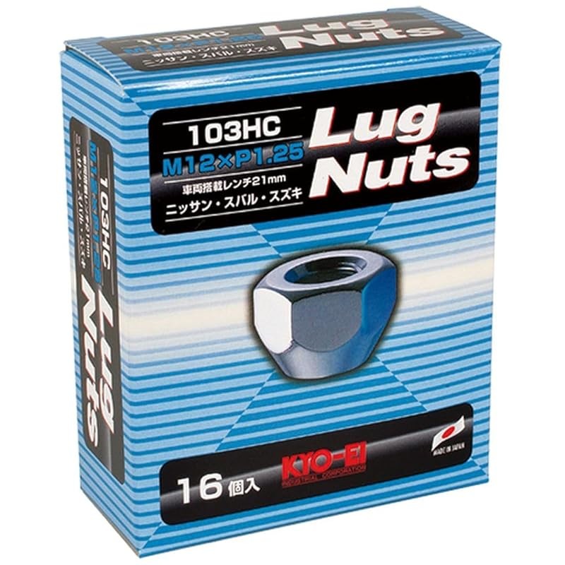Kyo-Ei Lug Nut [จํานวน 16 ชิ้น] [ผ่านประเภท 21Hex] M12 X P1.25 103Hc-16P
