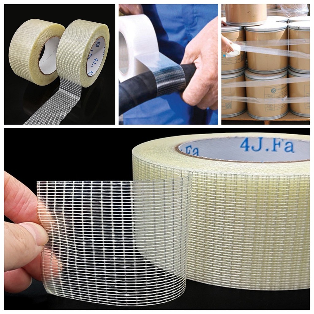 📍 เทป ไฟเบอร์ ตาข่าย กาวในตัว โคตรหนา เทปกาว ใยแก้ว ยาว 50 เมตร ซ่อมงานผนัง แตกร้าว เสริมแรงยึด รุ่นพิเศษเหนี่ยวแน่น  📍