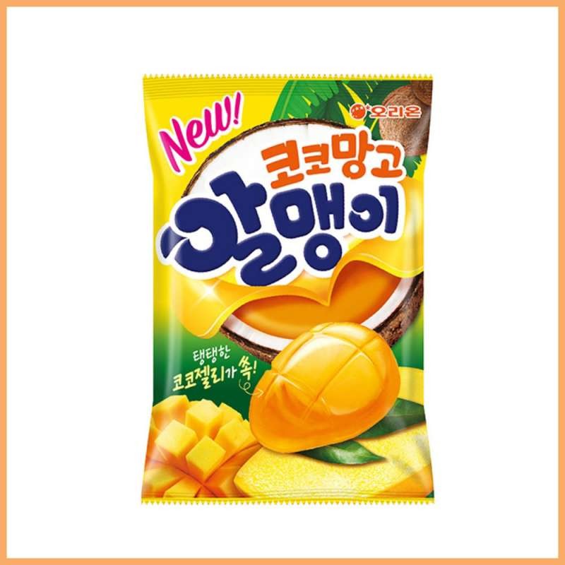 Orion Coco Mango Jelly 67g Chewy Mango Candy with Coconut jelly Real Mango Double Texture Candy Kore