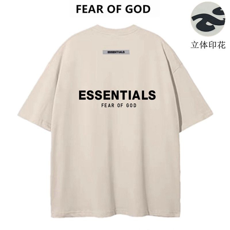 Essentials American FOG เสื้อยืดแขนสั้นผู้ชายผู้หญิงฤดูร้อนสไตล์ใหม่ Street Wear หลวมผ้าฝ้ายแท้เสื้อคู่