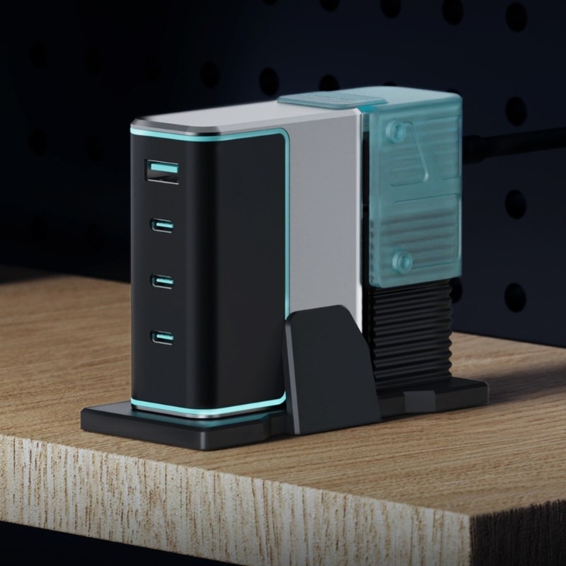 Vd US Plug GaNs Charger Cradles สําหรับรุ่น 140W สะดวกสําหรับการเดินทางและการชาร์จเดสก์ท็อป