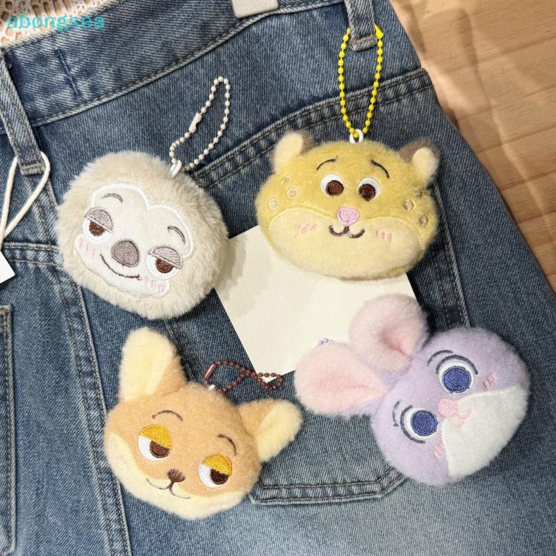 Abongsea Kawaii พวงกุญแจตุ๊กตาน่ารักตุ๊กตาอะนิเมะพวงกุญแจการ์ตูน Fox กระต่าย Sloth Panther ตุ๊กตาตุ๊กตาผู้ถือกระเป๋าเป้สะพายหลังจี้ Nice