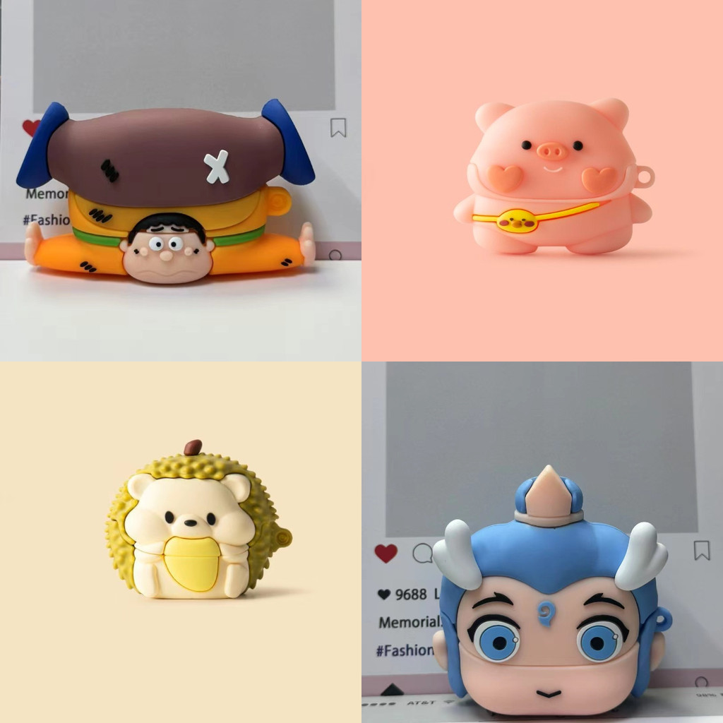 สําหรับ Jeep EW133 เคส Case หูฟังบุคลิกภาพ Handstand หมีทุเรียนเม่นกระเป๋าเป้สะพายหลังรูปแบบหมู